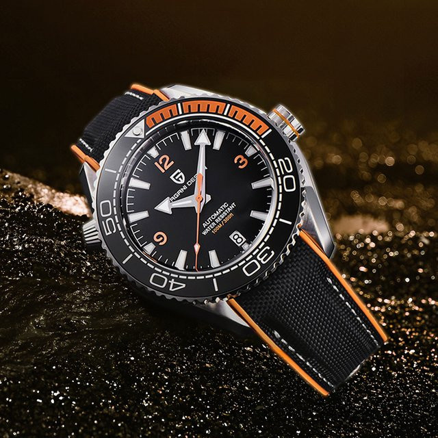 PAGANI DESIGN Armbanduhr, Automatik, Edelstahl, 42 mm, Herren, Weiß - Bild 1