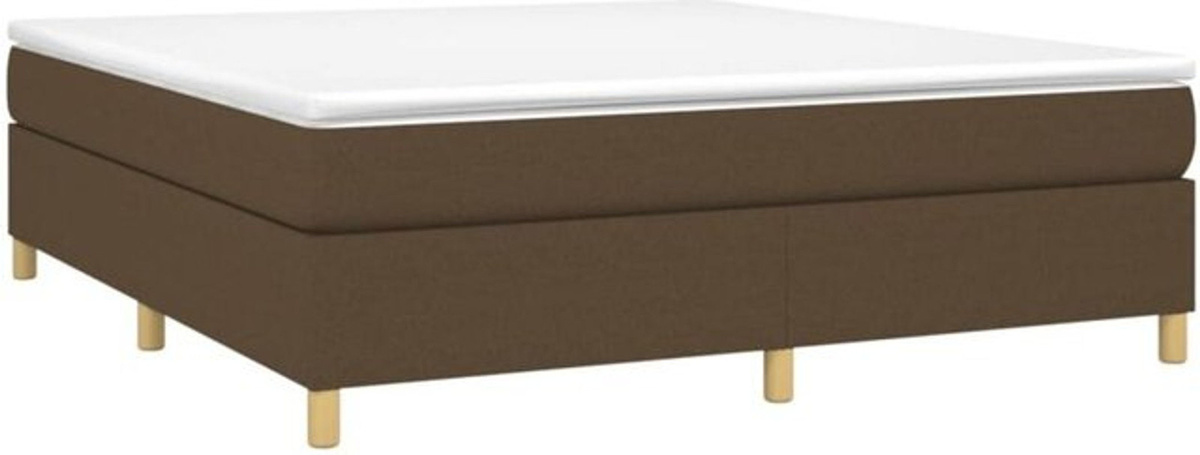 vidaxl Boxspringbett mit Matratze aus Stoff in Braun, B/T/H: 160 x 200 x 35 cm - Bild 1