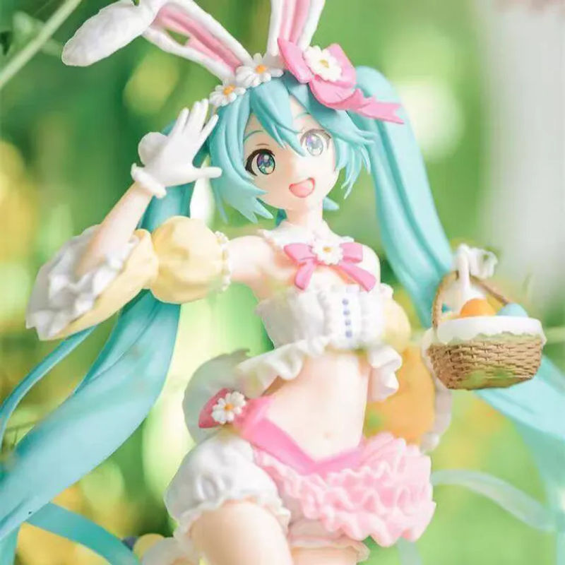 Bandai Hatsune Miku Actionfigur mit Hasenohren, mehrfarbige Anime PVC-Modell Statue für Sammler und Kinder - Bild 5