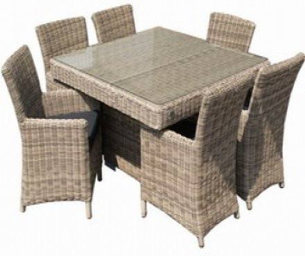 Intergard Gartenmöbel Dining Set Tirano aus Polyrattan in Schwarz, Braun oder Beige - Bild 1