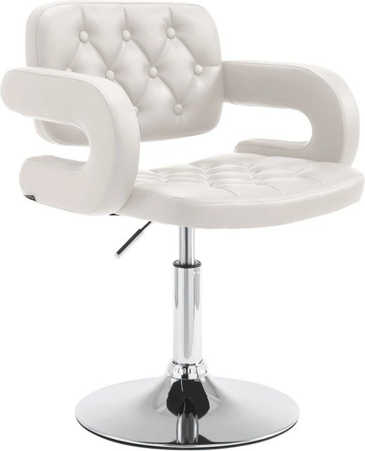 CLP Lounger Dublin Sessel aus Kunstleder in Weiß mit Armlehnen und modernem Design - Bild 1
