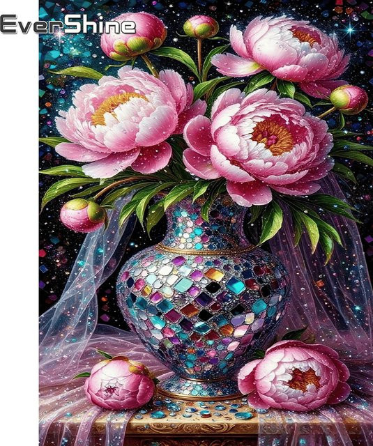 EverShine Diamant-Mosaik-Blume Chrysantheme 5D-DIY-Vollquadrat-Gemälde in Mehrfarbig - Bild 1