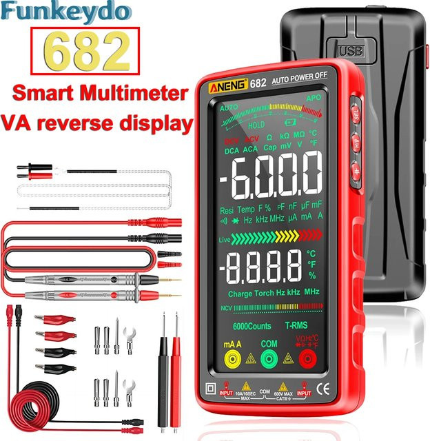Aneng 682 Pro Multimeter mit Reverse Display und wiederaufladbarem Akku als elektrisches Messwerkzeug - Bild 1