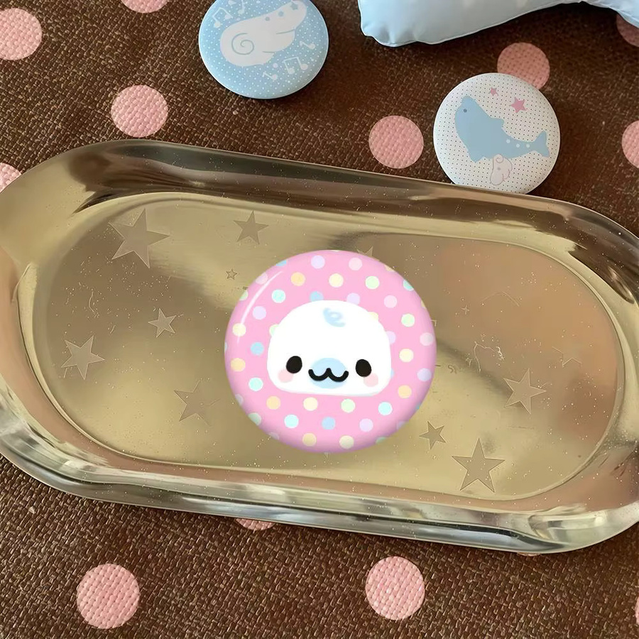M-Mamegoma Seal Anime-Brosche, Unisex - Bild 2