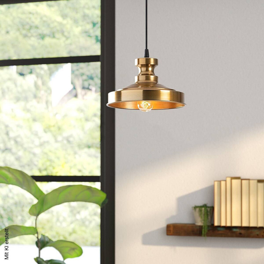 Opviq Pendelleuchte Berceste in Gold aus Metall mit E27 Fassung, B/H/T: 22 x 109 x 22 cm - Bild 3