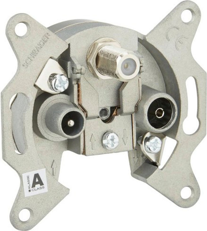 Schwaiger SAT-Einzelanschlussdose in Silber aus Metall - Bild 2
