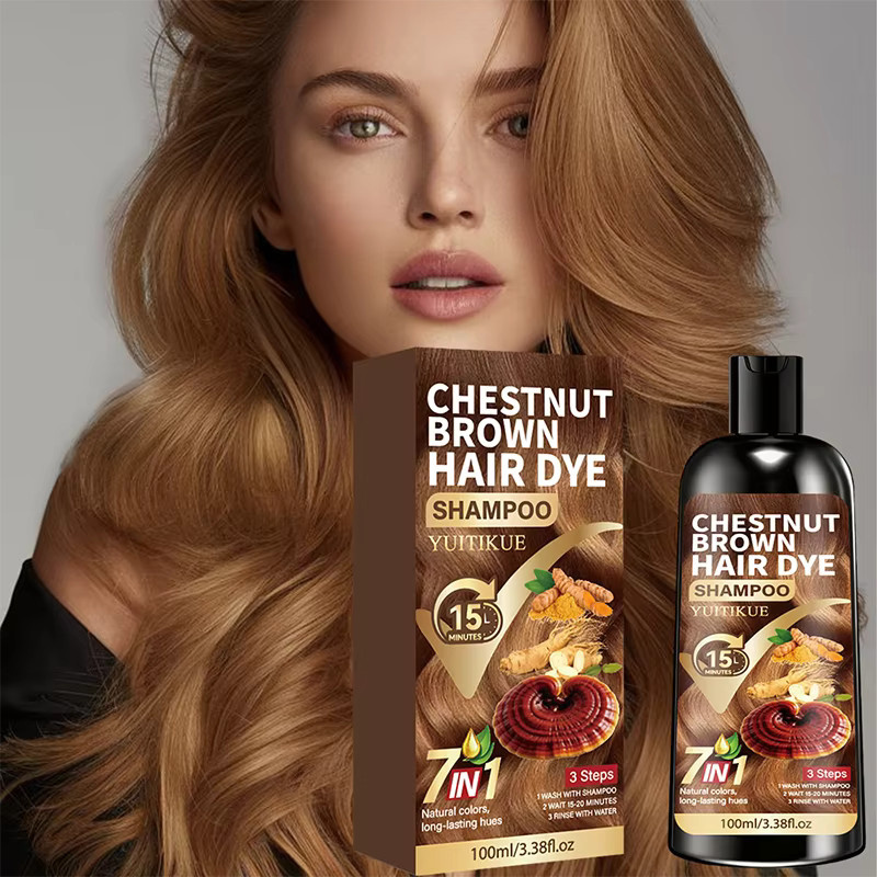 YUITIKUE Haarfärbeshampoo Kastanienbraun, 100 ml - Bild 3