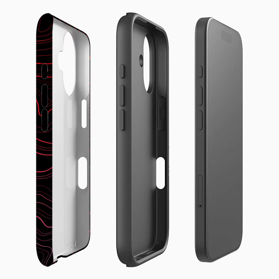 Robuste Topo Handyhülle von Potdemiel für iPhone 17 16 15 14 13 Pro Max Plus in Rot mit Magnetfunktion und Doppel-Schicht-Schutz - Bild 2