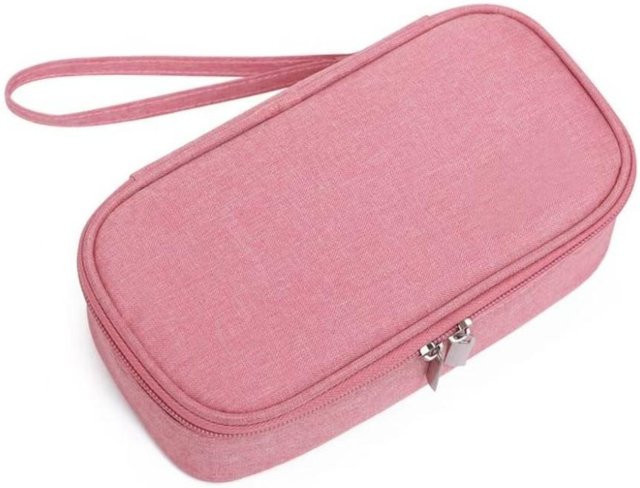 Ruihang Wasserdichte Insulin-Kühltasche als tragbarer Medikamenten-Kühlschrank für Pillenschutz in Rosa - Bild 1