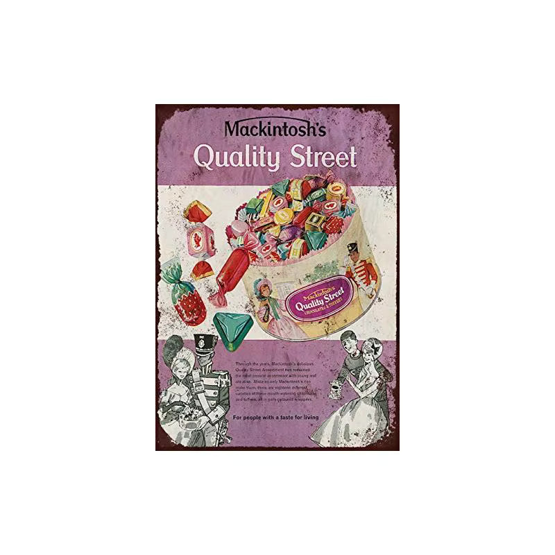 Mackintosh's Quality Street Metallblechschild für Garage, Bar oder Restaurant, B/H: 20,0 x 14,0 cm - Bild 2