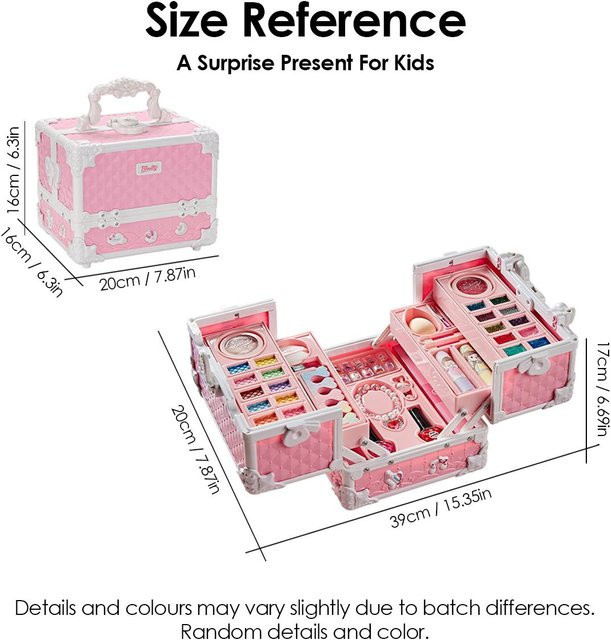 Wucifang Bags Prinzessinnen-Make-up-Set, abwaschbar, ungiftig, mit Spiegel - Bild 1