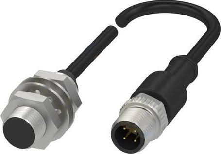 Balluff Induktiver Näherungsschalter BES 516-325-G-E4-C-S4-00,5 BES00PW bündig PNP Schließer, Farbe Silber, Durchmesser: 12 mm, Länge: 33 mm - Bild 1