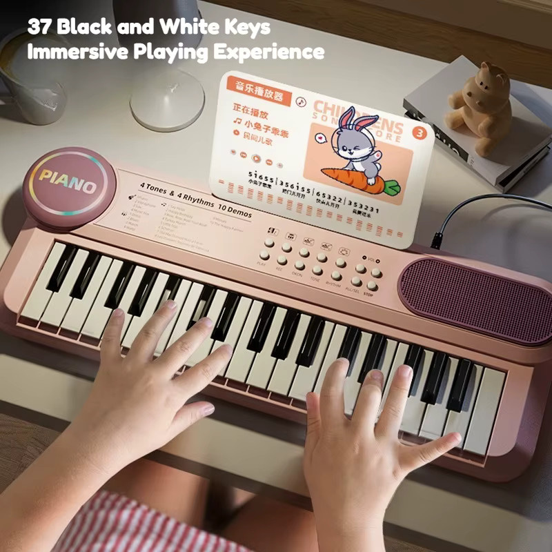 MYGVN Klaviertastatur, Musikspielzeug mit Mikrofon, ab 3 Jahre - Bild 2
