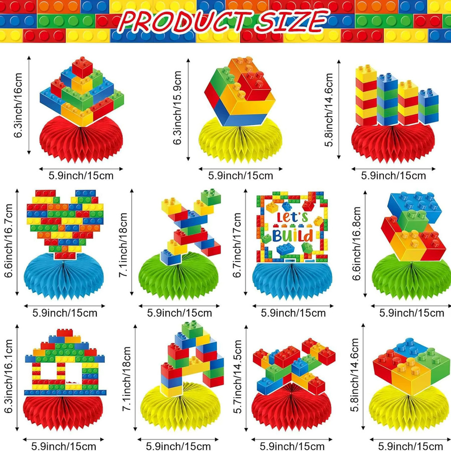 Potdemiel Bunte Wabenförmige Tischdekoration aus Papier für Kindergeburtstage und Partys, Multicolor - Bild 2