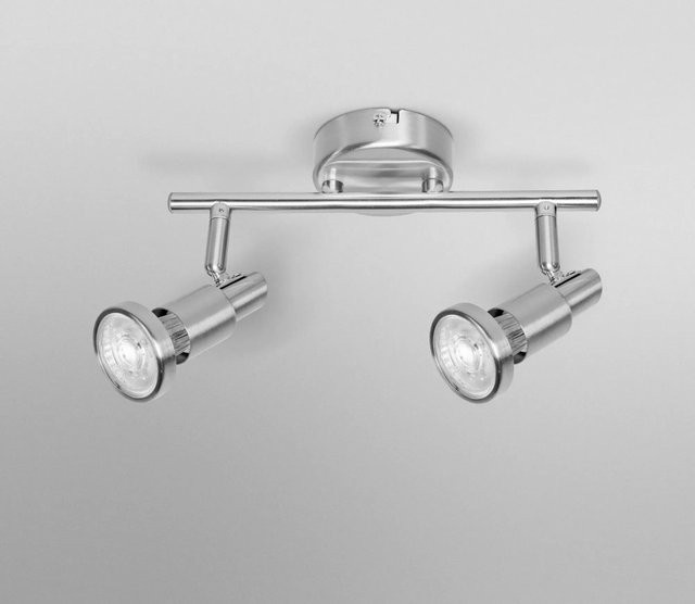 Ledvance LED-Spot 2-flammig Silber aus Metall mit verstellbaren Leuchten und GU10 Fassung - Bild 1