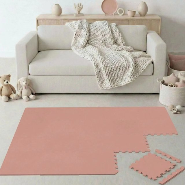 LittleTom Spiel- & Krabbelmatte Puzzlematte 18-teilig Terracotta, B/T/H: 30 x 30 x 1 cm - Bild 1