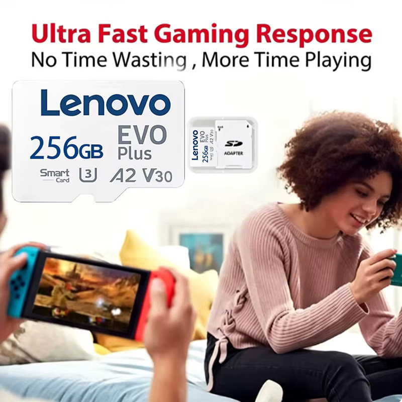Lenovo MicroSD Speicherkarte Klasse 10 mit 512 GB in Weiß - Bild 2