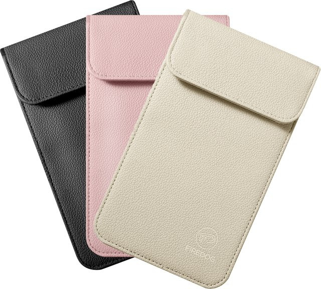 Faraday-Tasche zur Signalblockierung und als Anti-Diebstahl-Abschirmtasche für Mobiltelefone in Schwarz oder Beige - Bild 1