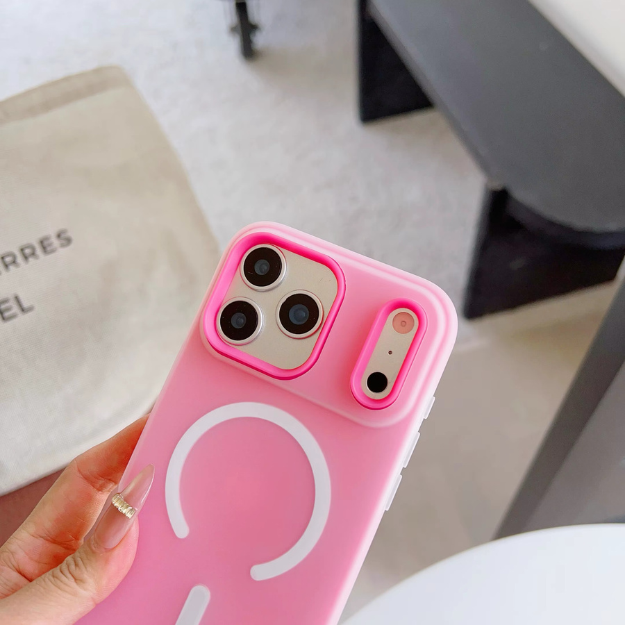 LS 2-in-1 Candy Color Magnetische Schutzhülle mit Lanyard für iPhone 17 Pro Max und 16 Pro Max in Pink, Stoßfeste TPU+PC Hülle - Bild 2