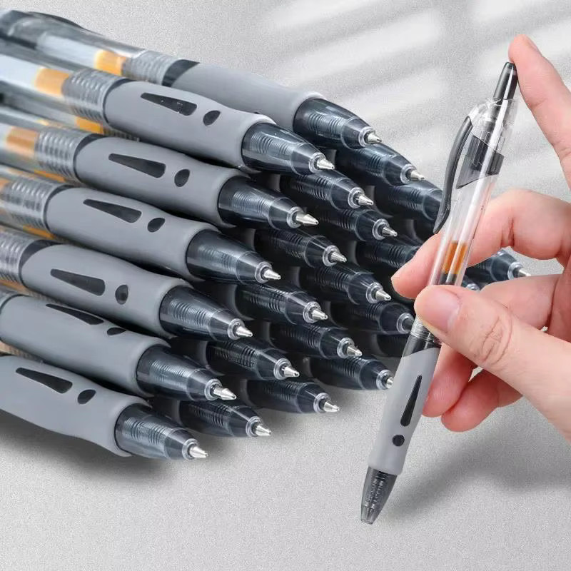 Set mit 13 oder 30 versenkbaren Gel-Stiften in den Farben Schwarz, Rot und Blau für Schule und Büro - Bild 2