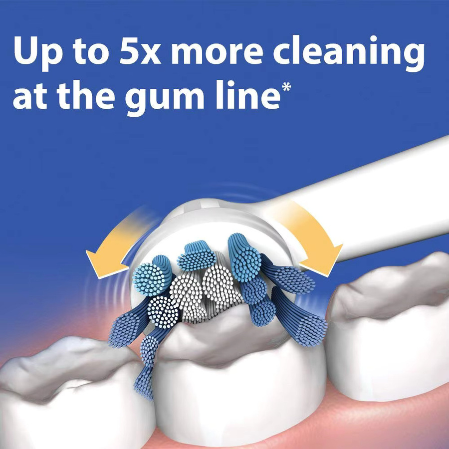 4 Stück EB50 Cross Action Ersatzbürstenköpfe in Weiß für Oral B D12 D16 D100 3757 3709 Pro3 Pro1Max elektrische Zahnbürsten von jitong - Bild 3