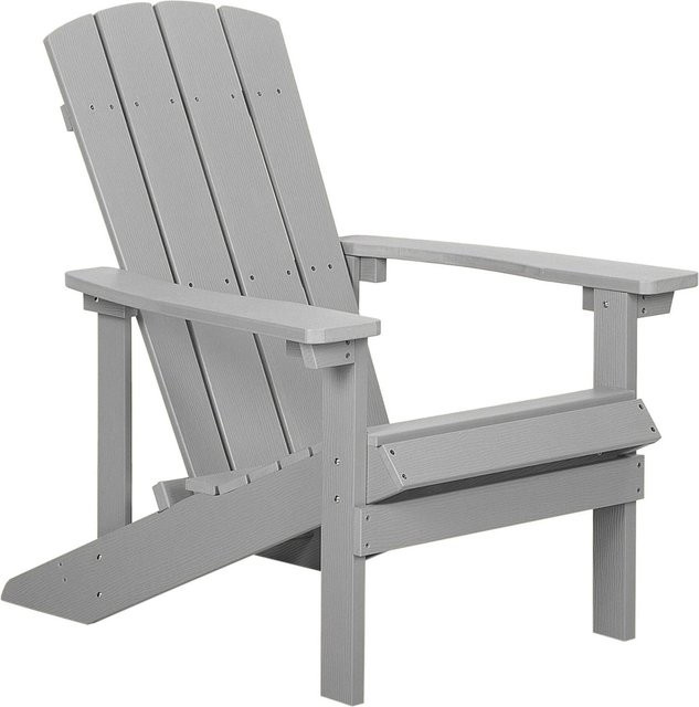 Beliani Gartenstuhl in Grau mit Armlehnen im Retro-Design, B/T/H: 75 x 88 x 88 cm - Bild 1