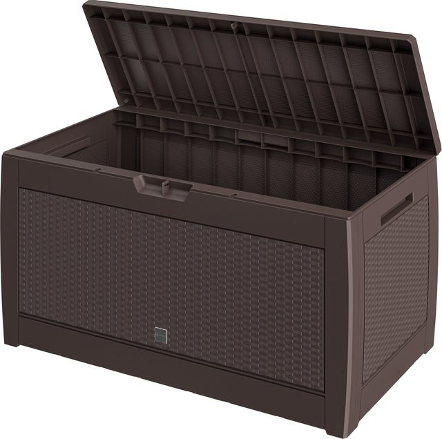 CASARIA Gartenbox Rato in Braun mit Rattan-Optik, wasserdicht, 310 l, Kunststoff - Bild 1