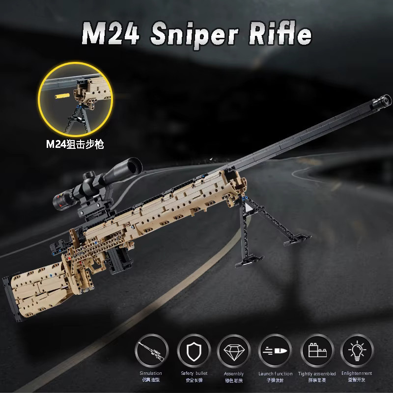 Stemedu M24 Scharfschützengewehr Modell Bausteine Kit, Militär Serie - Bild 3