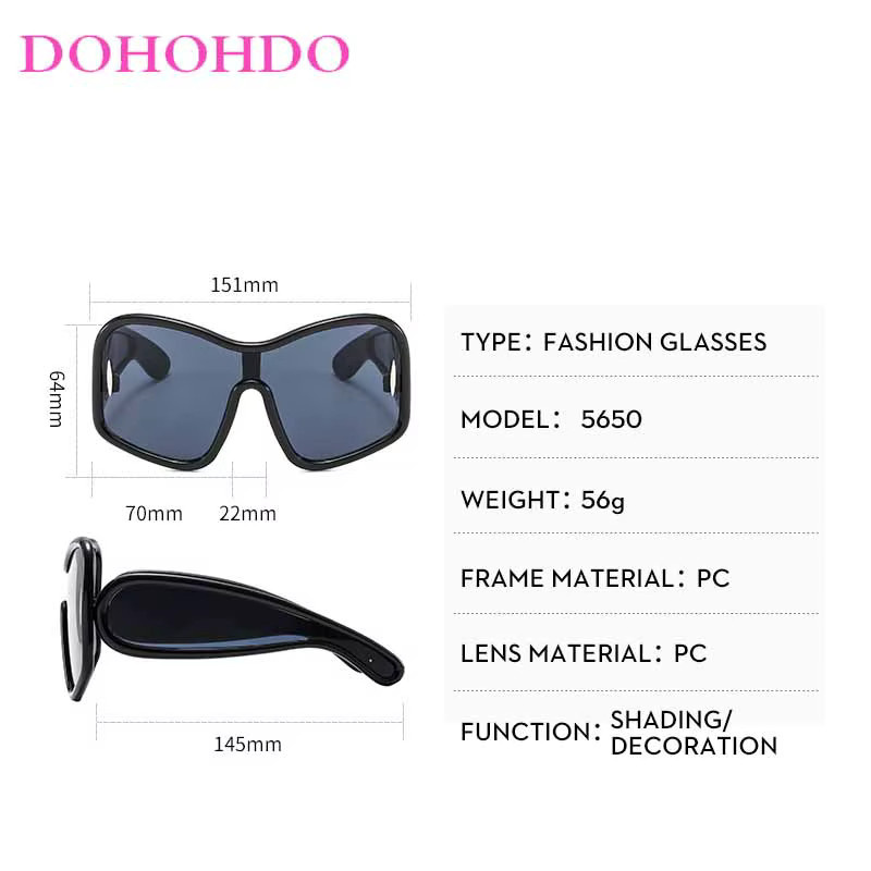 DOHOHDO Sonnenbrille Butterfly, Vollrand, Kunststoff, Unisex - Bild 2