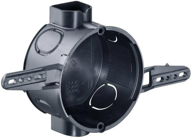Kaiser Gerätedose 1055-62 mit Nagelbefestigung Schwarz Durchmesser: 60 mm, Höhe: 46 mm - Bild 1