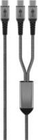 goobay USB-C auf USB-C Kabel USB 2.0 in Schwarz, Grau und Silber, Länge: 60 cm - Bild 1