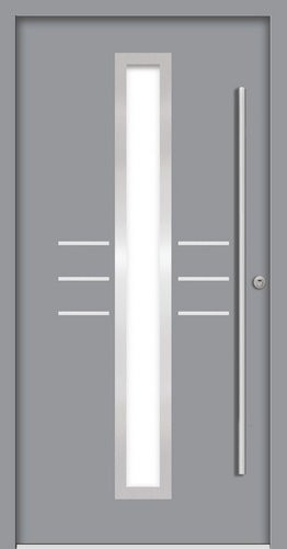 Splendoor Sicherheitshaustür OMIS Prime RC2 aus Aluminium in Verkehrs-Grau mit Glaseinsatz, H x B x T: 210 x 100 x 7 cm - Bild 1