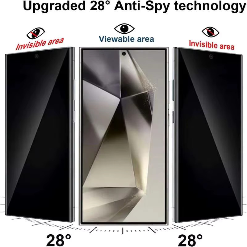 3er-Set Privatsphäre Hydrogel-Displayschutz für Samsung Galaxy A03 A12 A13 A14 A15 A21S A22 A23 A30 A31 A32 A33 A34 5G, Transparent - Bild 2
