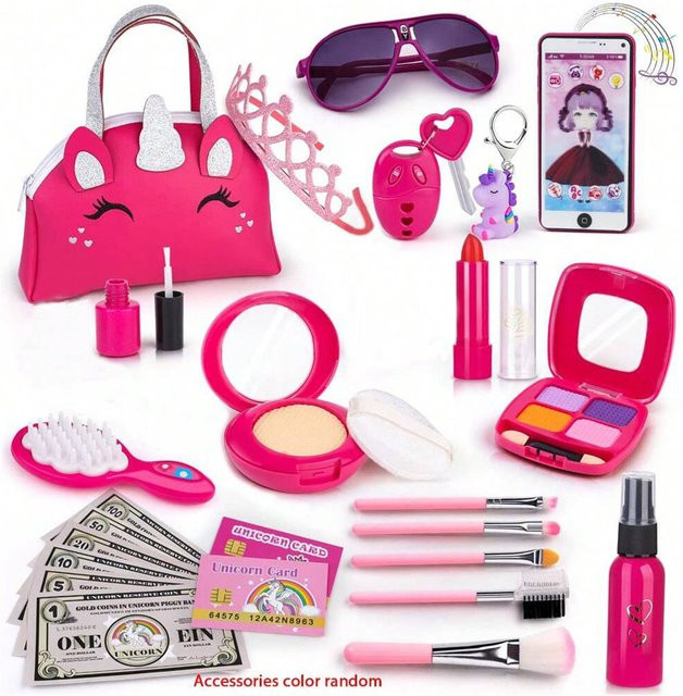 Mädchen-Make-up-Spielzeug, Kleinkind-Make-up-Set, mit Prinzessinnen-Geldbörse - Bild 1