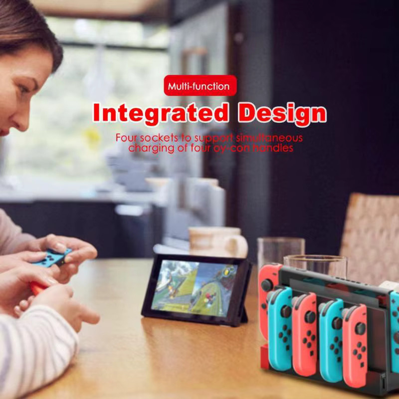 AyeBeau Ladestation für Nintendo Switch und Nintendo Switch OLED Joycon Controller in Schwarz - Bild 4