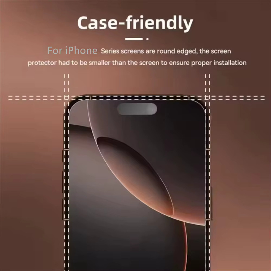 4er-Pack Displayschutzfolie aus gehärtetem Glas für Apple iPhone 17 Pro, 16, 15, 14, 13, 12, 11, Air, 16e, XS, Plus, XR, transparent - Bild 3