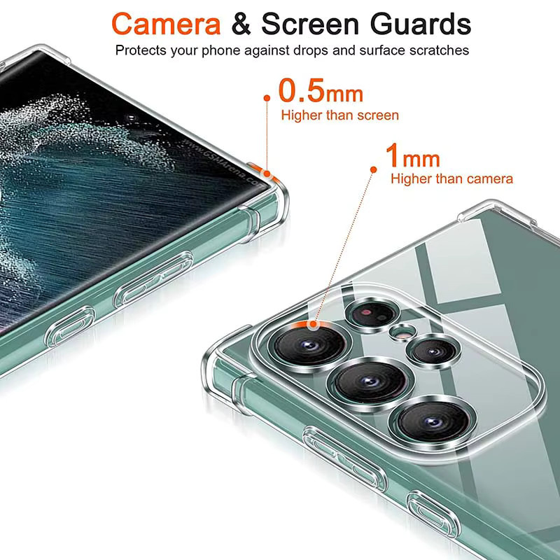 Luxuriöse und stoßfeste TPU Soft Case Kameraschutz-Hülle für Samsung Galaxy S26 Ultra und S26 Plus in Transparent - Bild 4