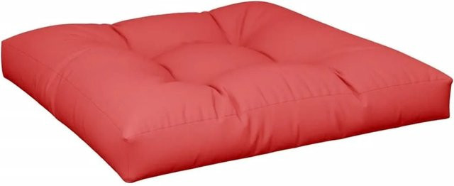 vidaXL Palettenkissen Rot aus Polyester, UV-beständig und wasserabweisend, B/T/H: 80 x 80 x 12 cm - Bild 1