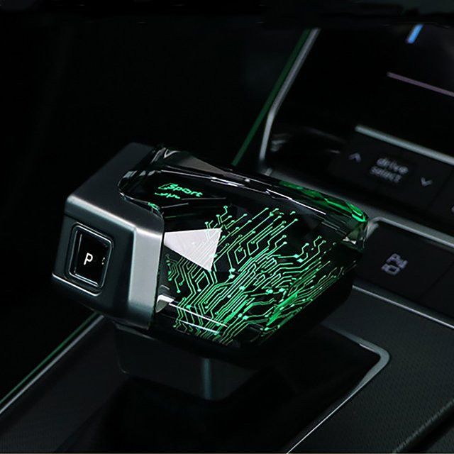 BIEPU Kristall-Schaltknauf mit LED-Beleuchtung in 64 Farben für Audi A4 A5 S4 S5 RS4 RS5 A6 A7 S6 S7 RS6 RS7 Q5 - Bild 1