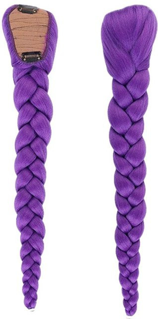 Rumi Haare Extensions, Lila Geflochten, 26 Zoll, Kinder, mit Clips - Bild 1