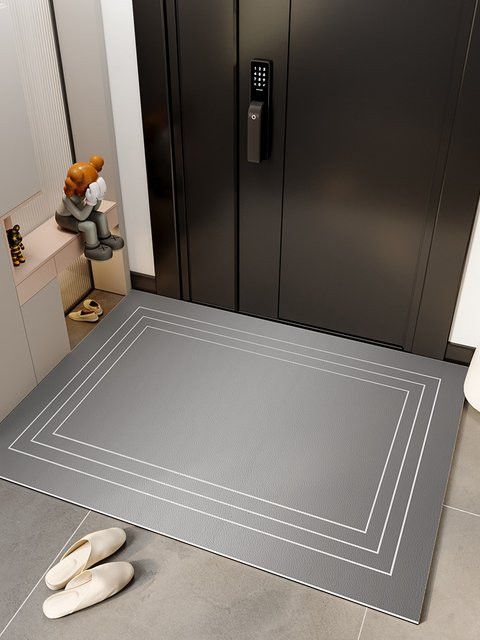 VIKAMA Moderner Teppich mit geometrischem Design für Innen- und Außenbereiche, verschleißfest und pflegeleicht, B/T: 60 x 90 cm - Bild 1