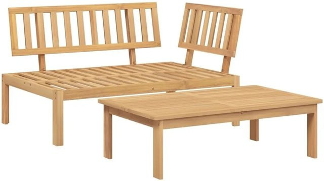 vidaXL 2-teilige Garten-Sofagarnitur aus Akazien-Massivholz in Braun - Bild 1