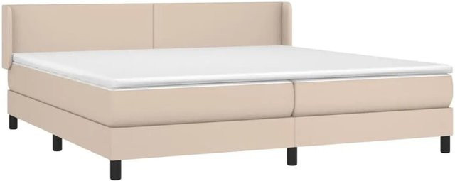 vidaXL Boxspringbett Hybrid mit Taschenfederkern in Cappuccino-Braun, B/T/H: 200 x 200 x 78 cm - Bild 1
