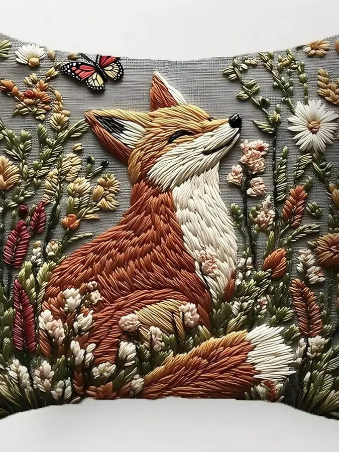 VIKAMA Tier-Kissenbezug mit Tiermotiv, weich und hautfreundlich, quadratisch, B/B: 30 x 30 cm - Bild 3