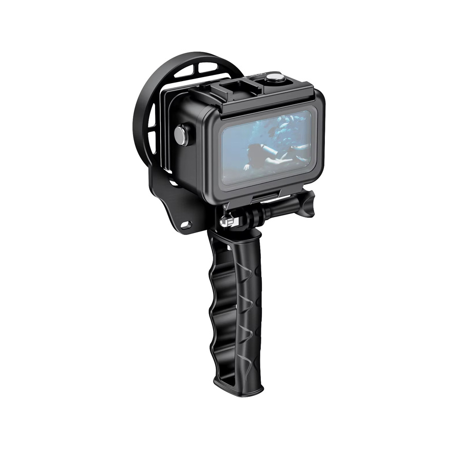 Seafrogs SF15003 Aluminium Wasserdichtes Gehäuse für GoPro 9 10 11 12 13 mit Filterrahmen und Griff, Schwarz - Bild 2