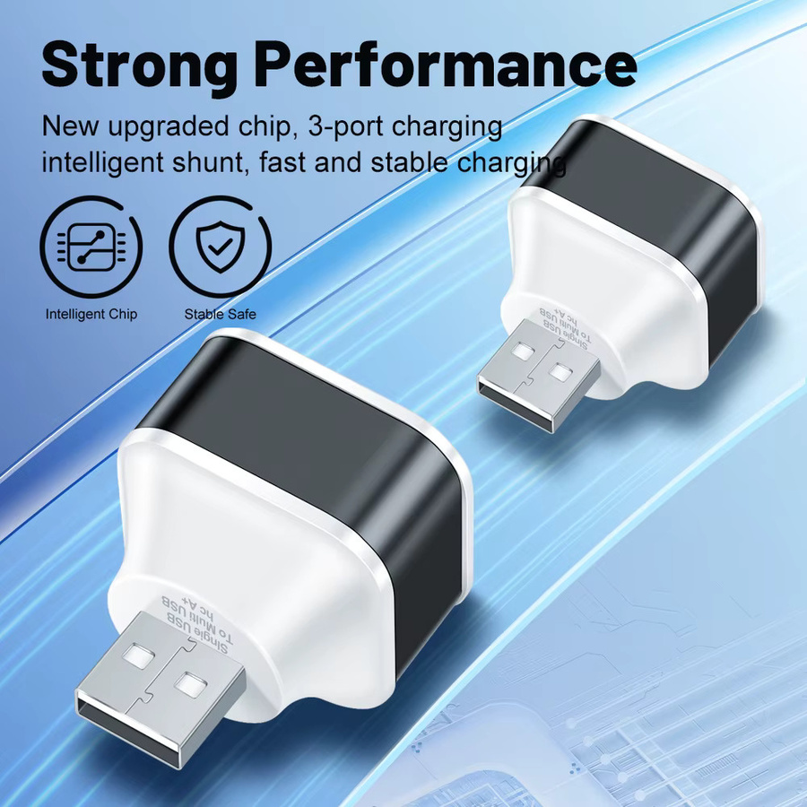 Maerknon 3 in 1 USB Typ C OTG Adapter mit 2 USB A Anschlüssen und 1 USB Typ C Buchse für Datenübertragung und Laden - Bild 2