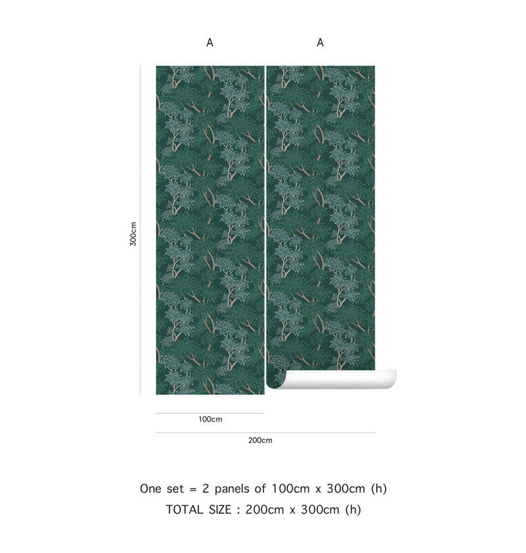 Tenue de Ville Wallpaper Panache Forest in Grün mit floralem Naturdesign aus Vlies - Bild 2