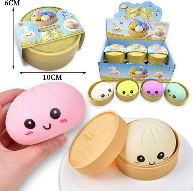 Bandai Expressive Big Dumpling Squishy-Blind Box Mysecret Bun Fidget Toy, ab 3 Jahren - Bild 1