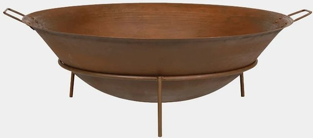 Siena Garden Feuerschale Rusty aus Gusseisen in Antikbraun mit Griffen und Wasserablaufloch Durchmesser: 61 cm - Bild 1