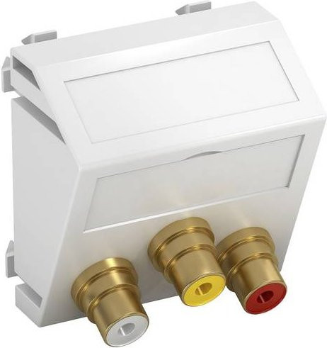 OBO Bettermann Abdeckung Multimediaträger, Weiß, B/H/T: 4,5 x 4,5 x 0,9 cm - Bild 1